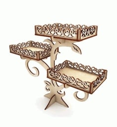 Metal Buffet Set Storage Laser Cut Puzzle CDR File