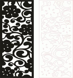 Metal Pattern For Room Separators Laser Cut CDR File