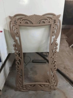 Mirror Frame Design for Room Decorative Laser Cut CDR File