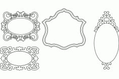 Mirror Frames Simple Designs Free DXF Vectors File