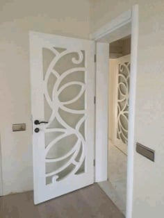 Modern Door Design CNC Laser Cut DXF File