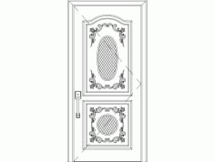 Modern Single Door Design CNC Laser Cut DXF File