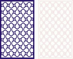 Modern Square Ornament Panels Decorative, Screen Panel Pattern Laser Cut CDR File