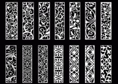 Monochrome Mural Banner Laser Cutting CDR File