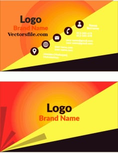 Multi Color Business Card Template Design Vector File