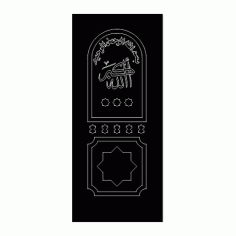 Mural Door Panel Design DXF File