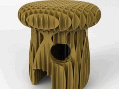 Mushroom Stool Laser Cut DXF File