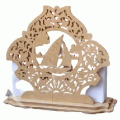 Napkin Stand Mockup, Laser Cut Napkin Holder Vector File