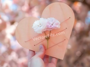 Nature Heart Weaving Laser Cutout Craft Gift Tags Idea