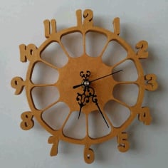 Numeric Clock CNC Laser Cutting DXF File