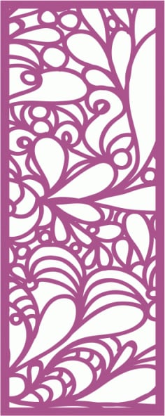 Oriental Flower Seamless Vertical Banner CDR File