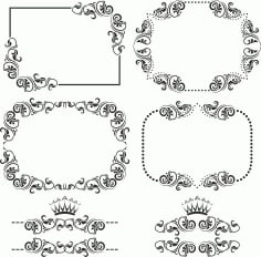 Ornament Border Set Free CDR Vectors File