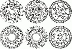 Ornament Circle Vectors Set Free CDR Vectors File