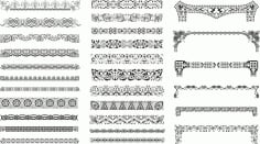 Ornamental Frame Set Free CDR Vectors File