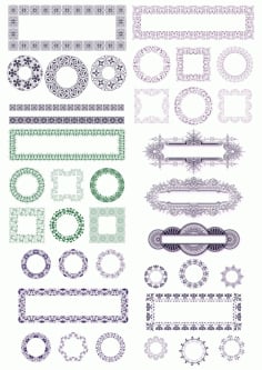 Ornamental Frames Design CDR Vectors File