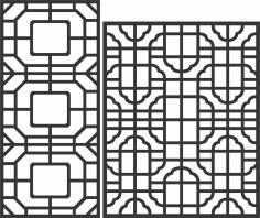 Ornamental Grill Screen Panel DXF File