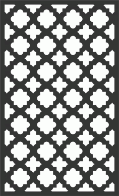 Outdoor Laser Cut Geometrical Metal Panels Screen DXF File