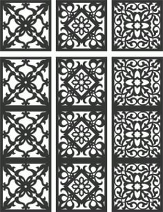 Outdoor Metal Privacy Screens for Decoration DXF File