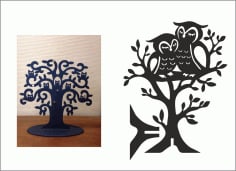 Owl Jewellery Tree Hanger Vectors File CDR File