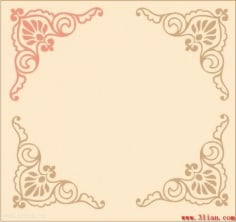 Pastel Four Side Corner Design Laser Cut CDR File