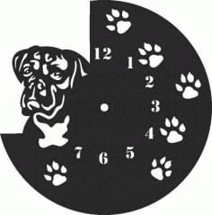 Paw Modern Wall Clock CDR File