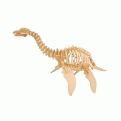 Plesiosaurus 3D Puzzle Laser Cut DXF File