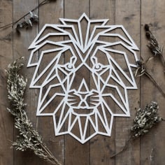 Polygon Lion Wall Art Laser Cut CDR File