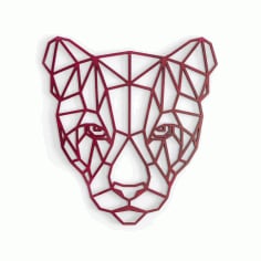 Puma Polygonal Wall Art Laser Cut CDR File