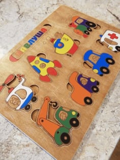 Puzzle Game for Kids Laser Cut Design CDR File