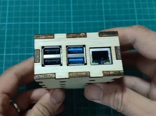 Raspberry Pi 4 Case Wooden Shell Box Template Laser Cut File