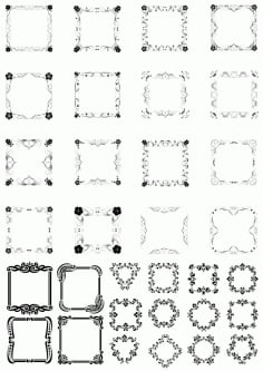 Rectangular Border Frame Set Free CDR Vectors File