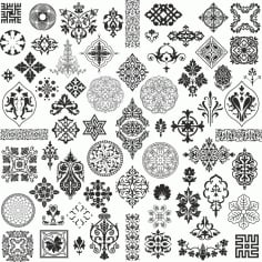 Retro Ornament Set Free CDR Vectors File