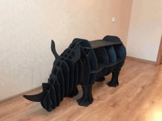 Rhino Wooden Bookshelf 8mm Laser Cut CDR File