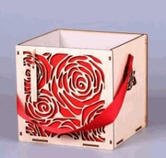 Rose Gift Box for Laser Cut CNC CDR File