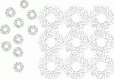 Roucle Circle Wedding Screen Motif Laser Cut CDR File