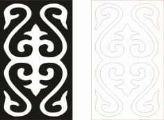 Royal Motif Seamless Panel Laser Cut CDR File