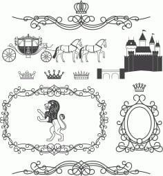 Royal Wedding Set Free CDR Vectors File