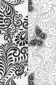 Sandblast Butterfly Grill Pattern CDR File