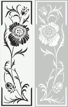 Sandblast Flower Grill Pattern CDR File