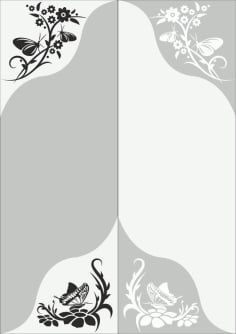 Sandblast Pattern Room Divider Design CDR File