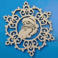 Santa Claus Christmas Ornament Laser Cut CDR File