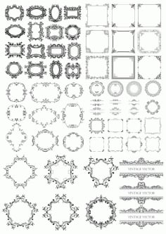 Seamless Frame Decor Set Free CDR Vectors File