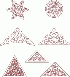 Seamless Triangular Pattern DXF File