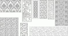 Set of Decorative Ornament Panel CDR File