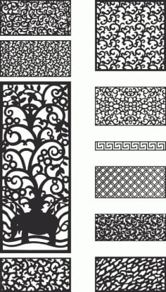 Set of Decorative Seamless Border Design CDR File