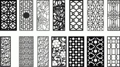 Set of Decorative Vintage Floral Pattern Laser Cut CDR File