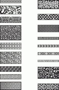 Set Of Horizontal Geometric Panel CDR File