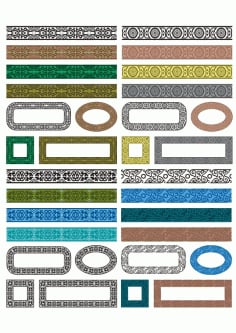 Set of Horizontal Lace Borders Free CDR Vectors File