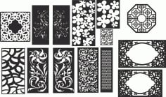 Set of Mural Seamless Banner Laser Cut CDR File