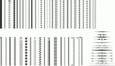 Set of vector borders and lines Free CDR Vectors File